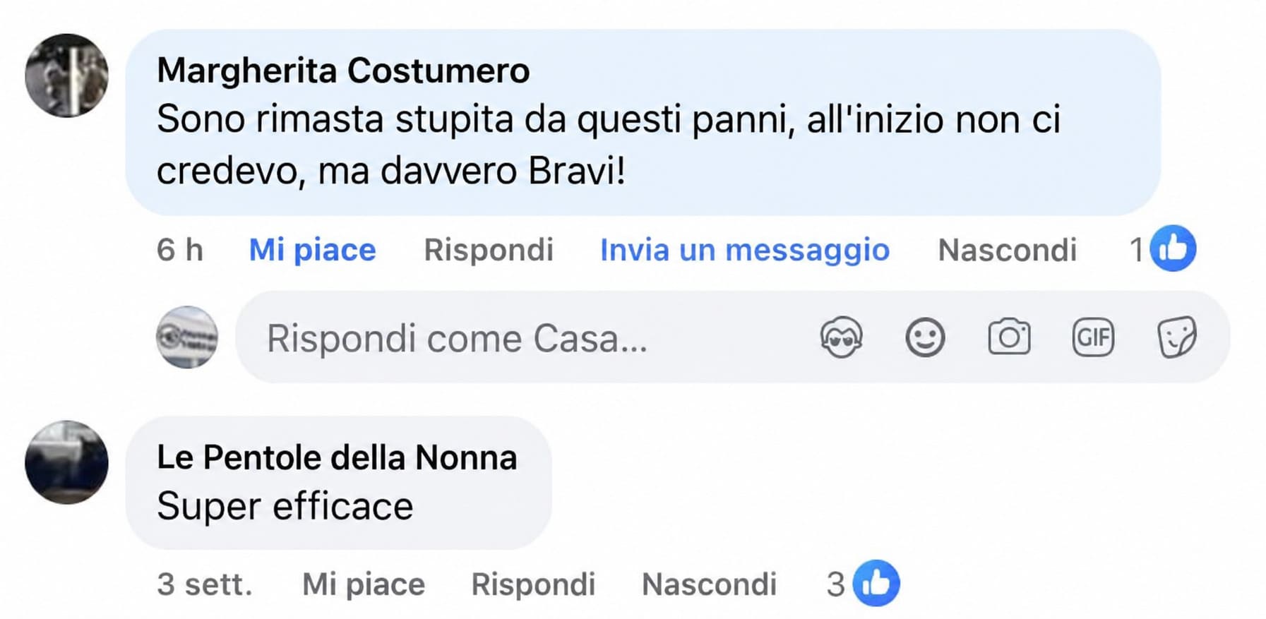 Recensione cliente Facebook
